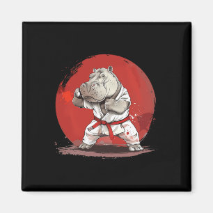 Imã Arte Marcial Taekwondo Kickboxing Hipopótamo Judo