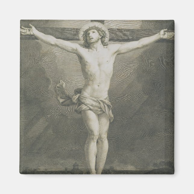 Imã Arte Minimalista Crucificação Monomática (Frente)