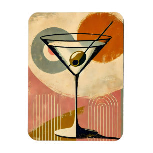 Ímã Arte Minimalista Modernista de Meados do Século Ma