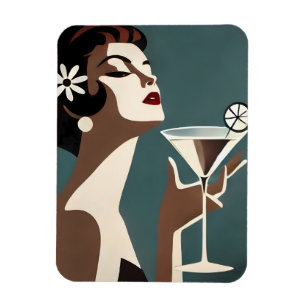 Ímã Arte Moderna de Meados do Século A Martini DIva