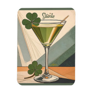 Ímã Arte Moderna de Meados do Século Trevo Martini Slá