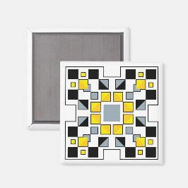 Imã Arte Moderna de Padrão de Colcha Geométrica