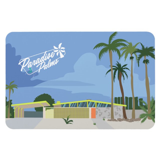 Ímã Arte Moderna do meio século - Palmas do Paraíso de (Horizontal)