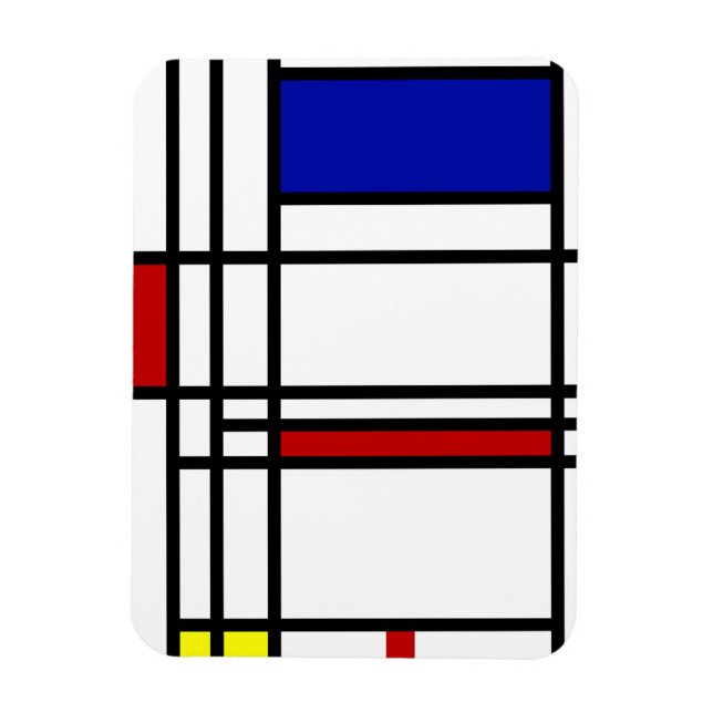 Ímã Arte Moderna Mondrian (Vertical)