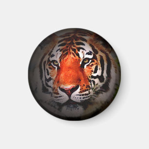 Imã Arte Motivacional de Rosto de Tigre
