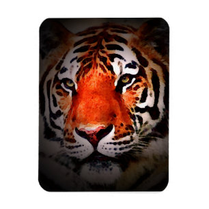 Ímã Arte Motivacional de Rosto de Tigre