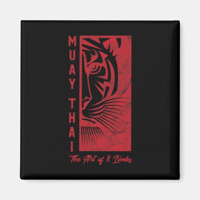 Imã Arte Muay Thai Tiger Das 8 Membros Presente Kickbo (Frente)