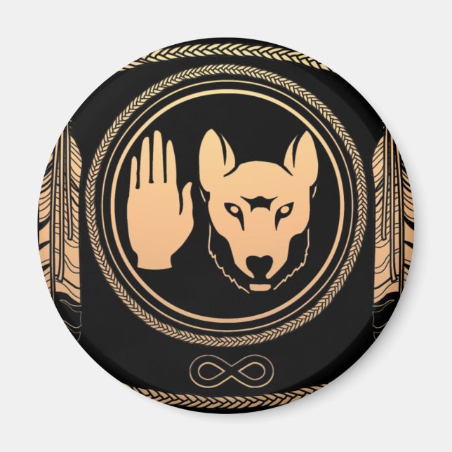 Imã Arte Nativa do Lobo das Nações (Frente)