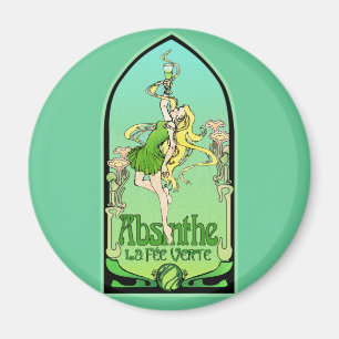 Imã Arte Nouveau do absinto