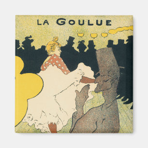 Imã Arte Nova Antiga, La Goulue por Toulouse Lautrec