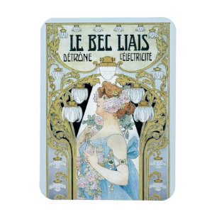 Ímã Arte Nova Antiga Le Bec Liais, Privat Livemont