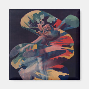 Imã Arte Nova Antiga, Loie Fuller no Folies Bergere