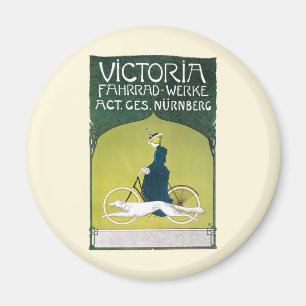 Imã Arte Nova antiga, Victoria Fahrrad Werke, Rehm