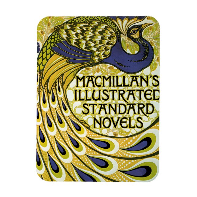 Ímã Arte Nova Vintage, Pena de Pavão da Macmillan (Vertical)