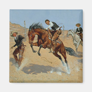 Imã Arte Ocidental de Frederick Remington “Solte-o”