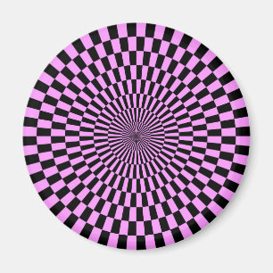Imã Arte Op - luz - violeta e preto
