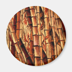 Imã arte oriental asiática da pintura de bambu