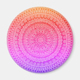 Imã Arte Original de Mandala Multicolorida