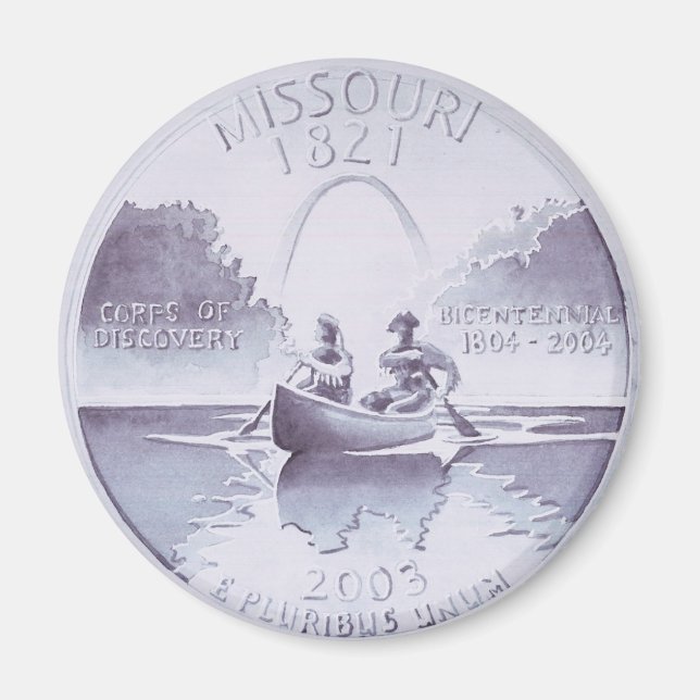 Imã Arte Original do Missouri Quarter (Frente)