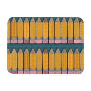 Ímã Arte-Padrão Epic Fun Ilustrated Yellow Pencils