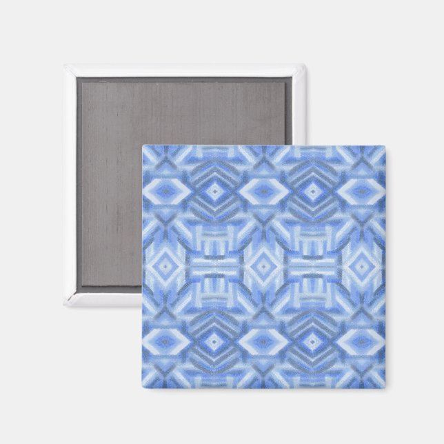 Imã Arte Pastel Macio Abstrato Azul Staccato (Front/Back)