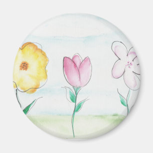 Imã Arte Pintada das Flores