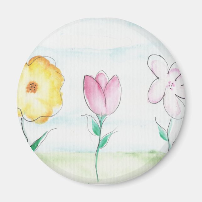 Imã Arte Pintada das Flores (Frente)