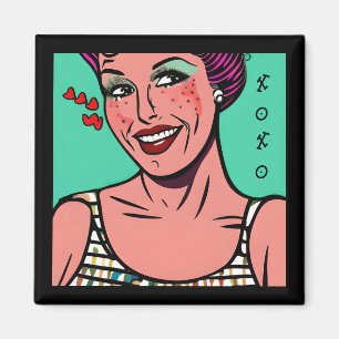 Imã Arte Pop Bem Retro XOXO