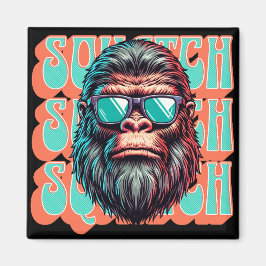 Imã Arte Pop de Quadrinhos no Estilo Retro Vintage Squ