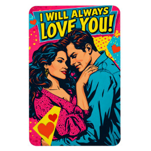Ímã Arte Pop Retro Romance Quadrinhos Colorido Românti
