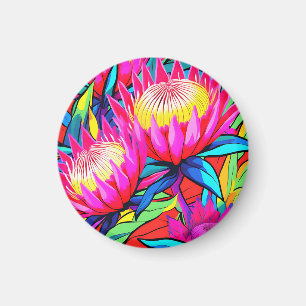 Imã Arte Pop Vibrante de Protea