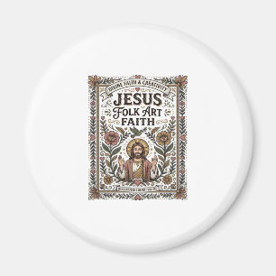 Imã Arte Popular Jesus Fé Arte Popular Cristã Fé