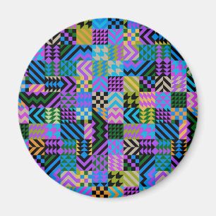 Imã Arte Popular Tribal - Azul
