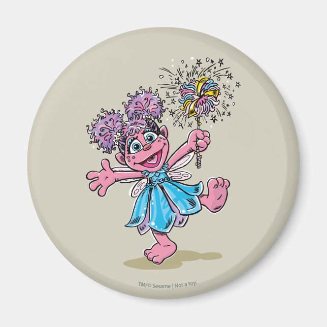 Imã Arte Retro da Abby Cadabby (Frente)