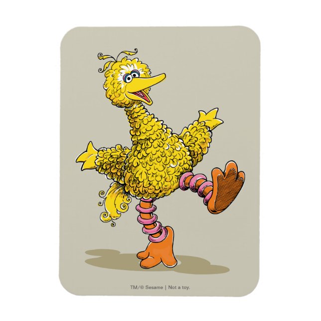 Ímã Arte retrô do Big Bird (Vertical)