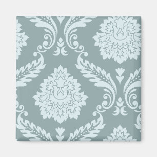 Imã Arte Rococó em Damask I Azul Ovo de Pato+Turquesa