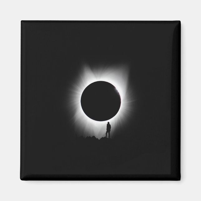 Imã Arte Solar Eclipse 2024 Art Solar Eclipse Art (Frente)