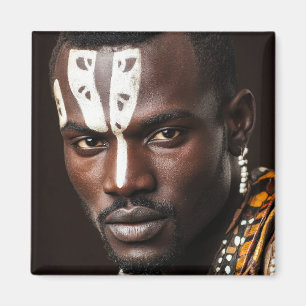 Imã Arte Tribal para um Homem Africano
