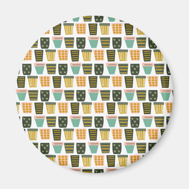 Imã Arte vegetal minimalista (Frente)