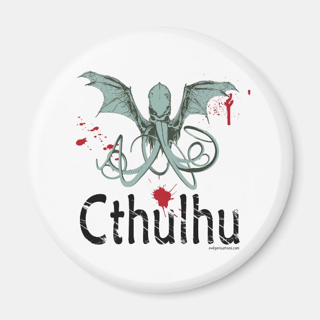 Imã Arte vetor de horror Cthulhu (Frente)