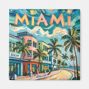 Imã Arte Viagem de Motografia Oceânica de Miami no est