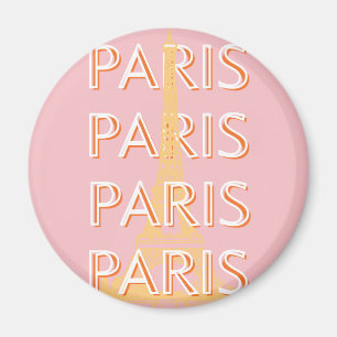 Imã Arte Viagem de Paris, Arte Viagem, Pastel, Minimal