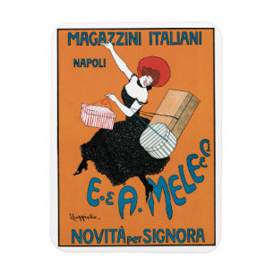 Ímã Arte Vintage Art Nouveau Magazzini Italiani por Ca