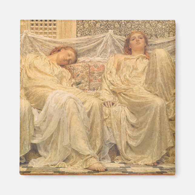 Imã Arte Vitoriana, Sonhadores por Albert Joseph Moore (Frente)
