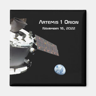 Imã Artemis Orion Spacecraft Blue Marble Button