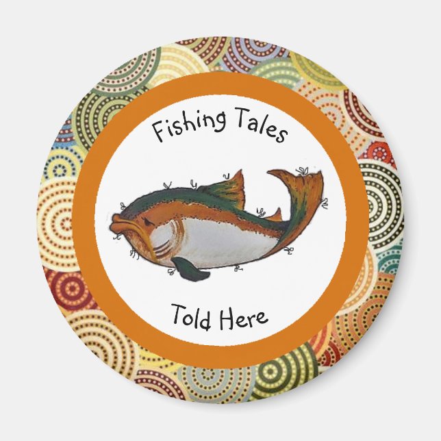 Imã Artes De Pesca Contadas Aqui Com Íman (Frente)