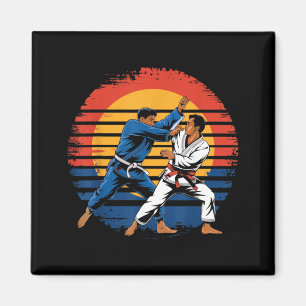 Imã Artes Marciais de Jiu Jitsu Vintage Retro Grapplin