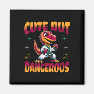 Imã Artes Marciais Engraçadas Karatê Taekwondo Dinossa