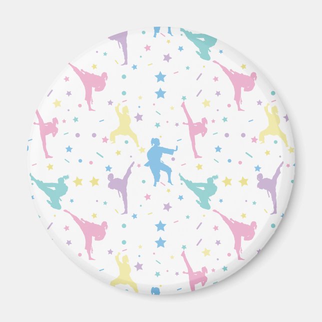 Imã Artes marciais Karate Abstrato Stars Sparkles (Frente)
