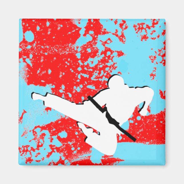 Imã artes marciais : silhuetas gigantes : (Frente)